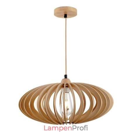 Deckenleuchte aus Lindenholz, 17 cm, ovaler Lampenschirm aus Holz