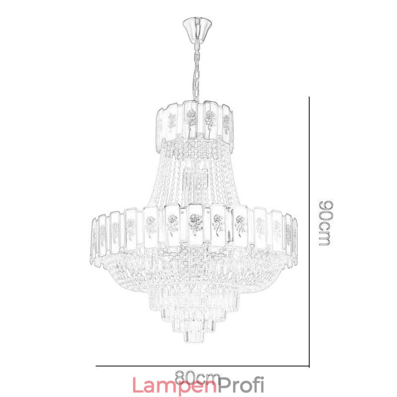 Gold Kristall Pendelleuchte Elegante Dekorative Deckenleuchte