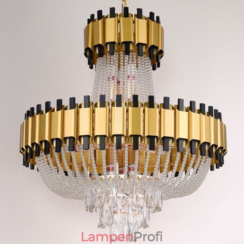 Kristall Pendelleuchte Gold Luxus Dekorative Deckenleuchte