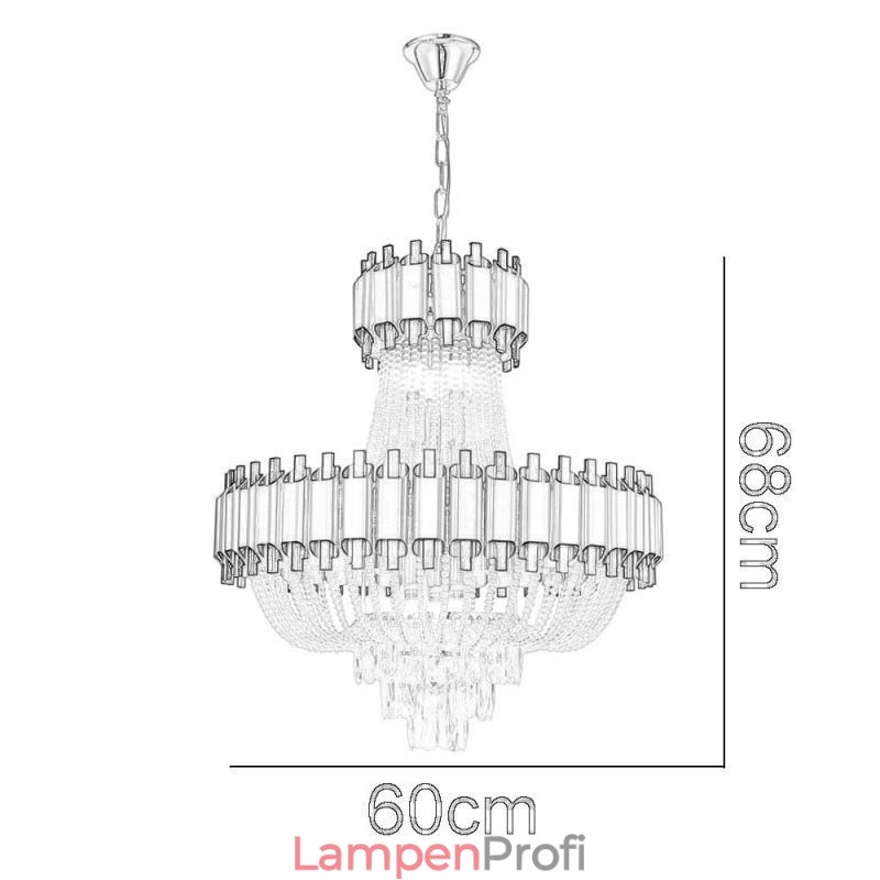 Kristall Pendelleuchte Gold Luxus Dekorative Deckenleuchte