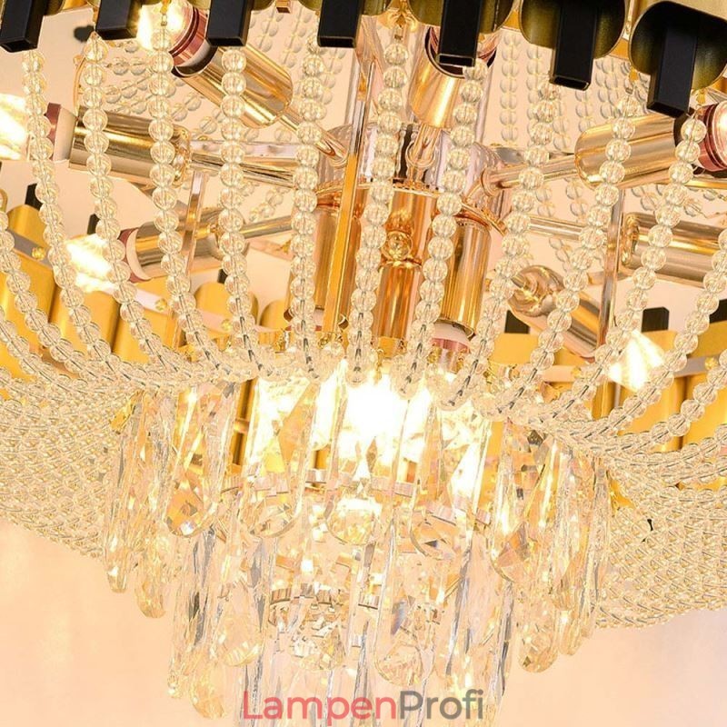 Kristall Pendelleuchte Gold Luxus Dekorative Deckenleuchte