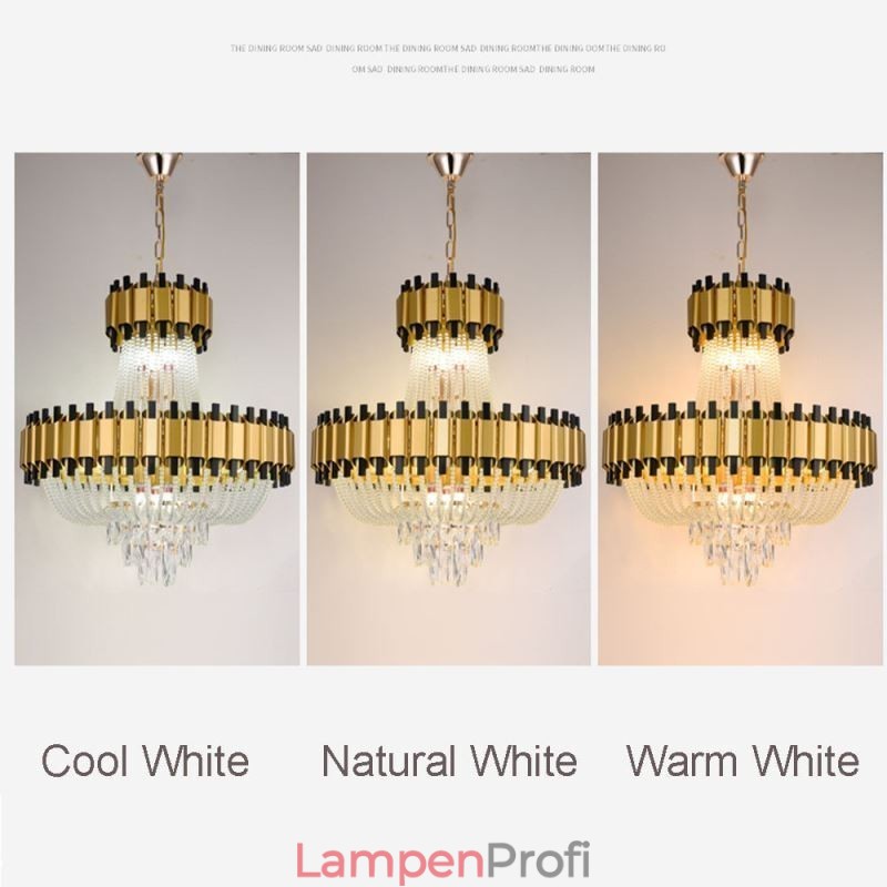 Kristall Pendelleuchte Gold Luxus Dekorative Deckenleuchte