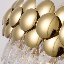 Kristall Pendelleuchte Galvanisiertes Gold Duplex Luxus Dekorative Deckenleuchte 80cm