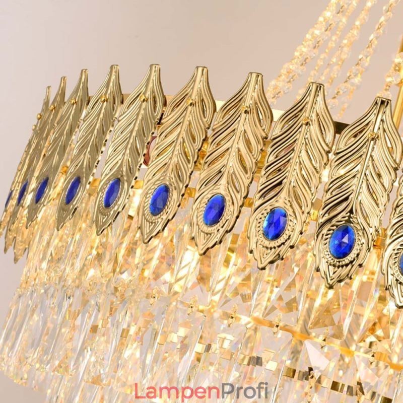 Kristall Pendelleuchte Anspruchsvolle Luxus Dekorative Hängeleuchte 80cm