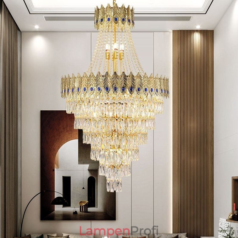 Kristall Pendelleuchte Anspruchsvolle Luxus Dekorative Hängeleuchte 80cm