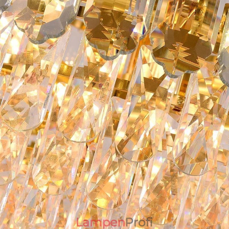 Kristall Pendelleuchte Vier Schichten Luxus Dekorative Deckenleuchte 80cm