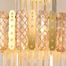 Gold Kristall Pendelleuchte Luxuriöse Dekorative Deckenleuchte 60*H180cm