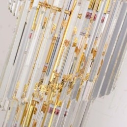 Gold Kristall Pendelleuchte Luxuriöse Dekorative Deckenleuchte 60*H180cm