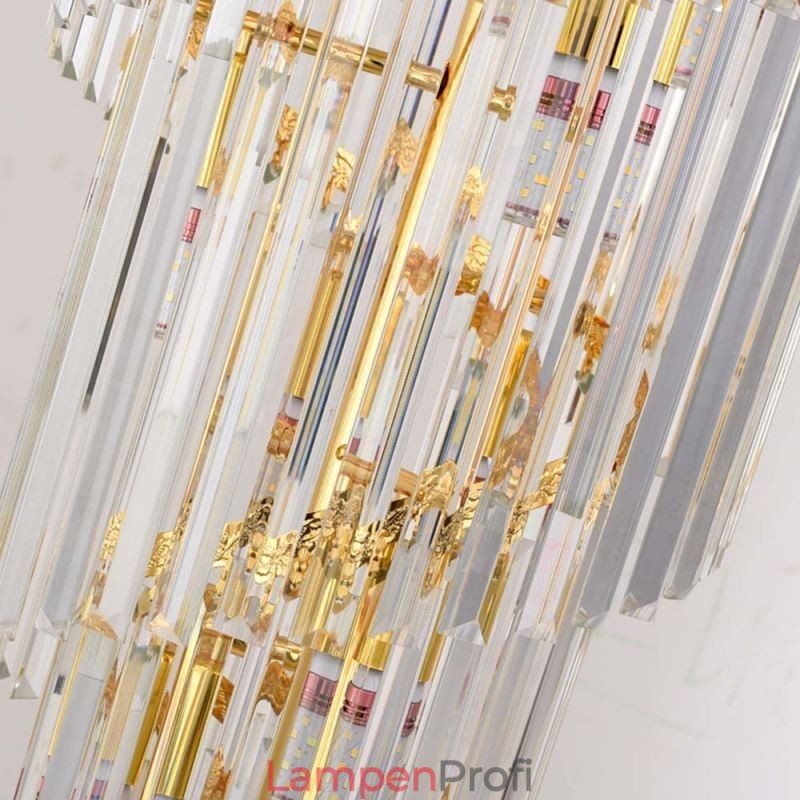 Gold Kristall Pendelleuchte Luxuriöse Dekorative Deckenleuchte 60*H180cm