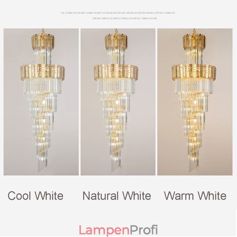 Gold Kristall Pendelleuchte Luxuriöse Dekorative Deckenleuchte 60*H180cm