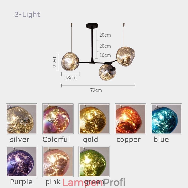 Nordic Deckenleuchte Moderne Galvanisierte Glasmalerei Lampenschirm Pendelleuchte