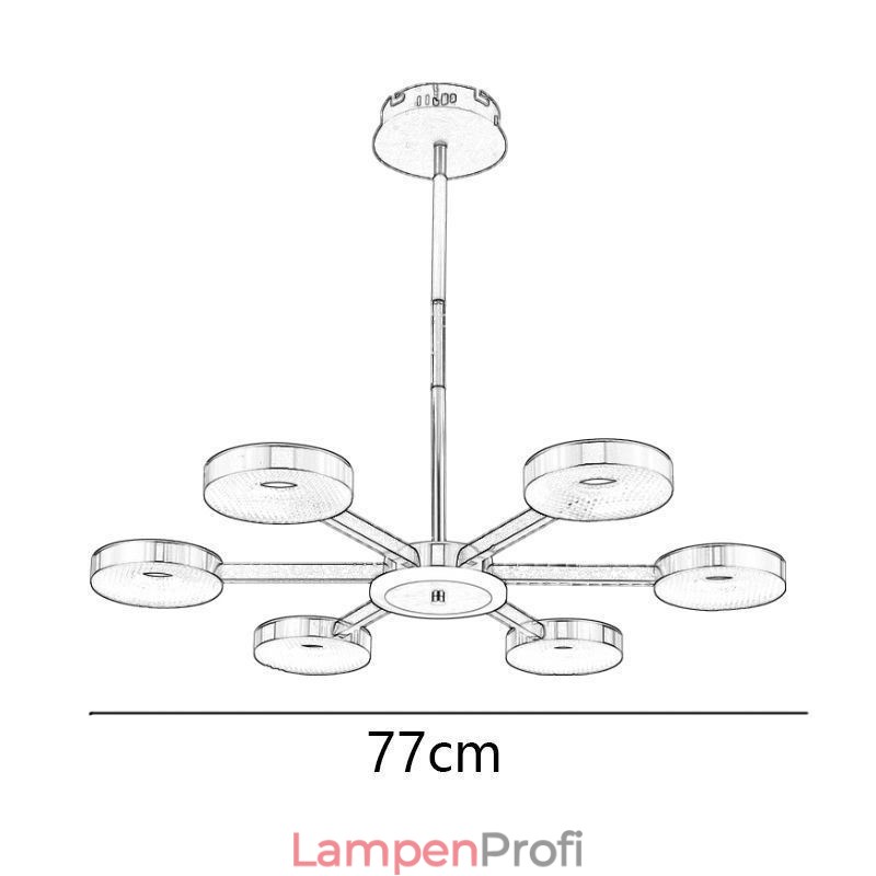 Pendelleuchte Minimalistische siebenköpfige Kreis-Deckenleuchte