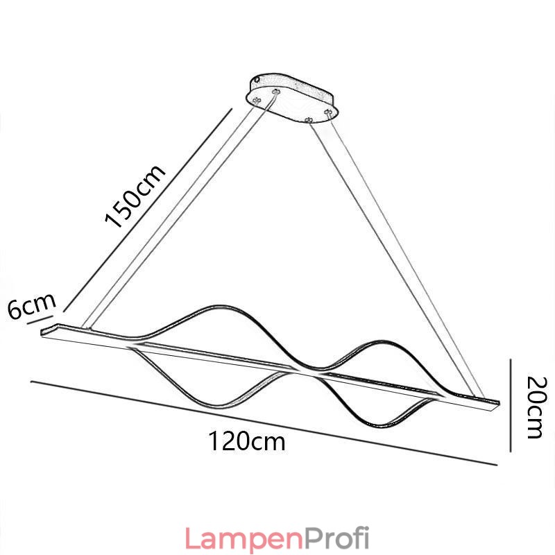 Pendelleuchte Minimalist Light Wave Deckenleuchte