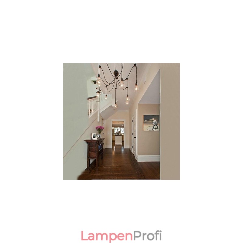 Glühbirnen-Kronleuchter im ländlichen Stil Nordamerikas