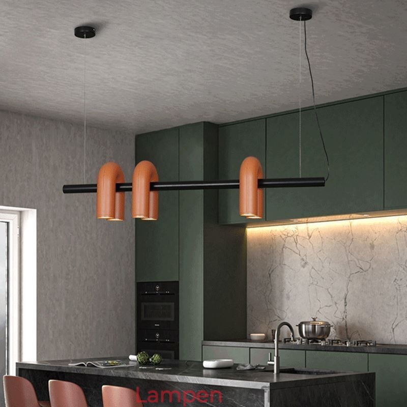 Deckenleuchte Schmiedeeisen U-förmige Pendelleuchte 90 drehbarer Schirm