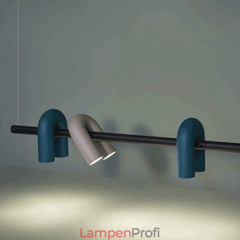 Deckenleuchte Schmiedeeisen U-förmige Pendelleuchte 90 drehbarer Schirm