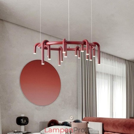 Deckenleuchte Moderne nordische Duplex-Gebäude kreisförmige U-förmige Pendelleuchte Deckenleuchte Moderne nordische Duplex-Gebäude kreisförmige U-förmige Pendelleuchte