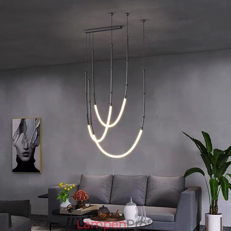 Pendelleuchte Creative Line Bambus Deckenleuchte Schwarz Gold