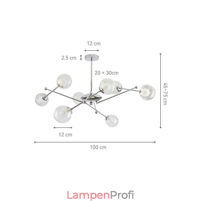 Glas Pendelleuchte im europäischen Stil Einfache Magic Beans Deckenleuchte