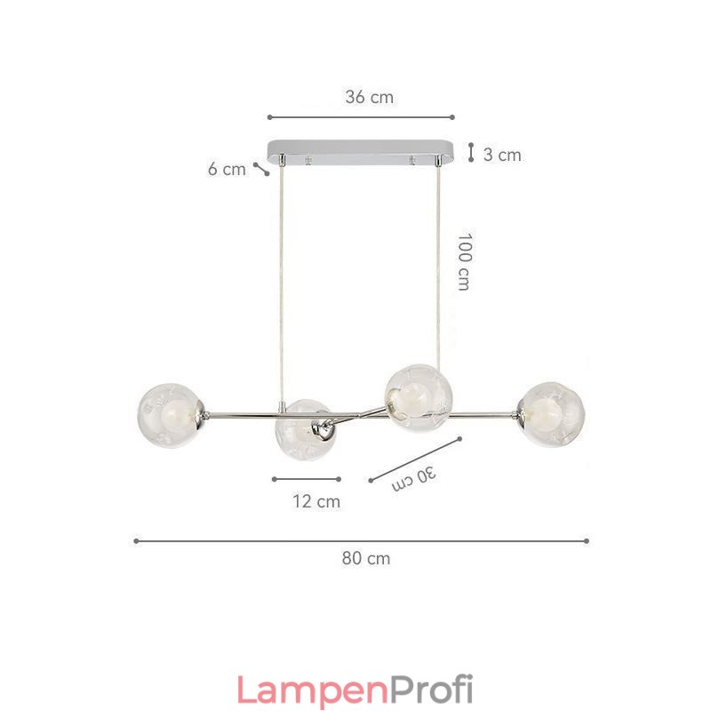 Glas Hängeleuchte Europäische Magic Bean Pendelleuchte 4 Lichter