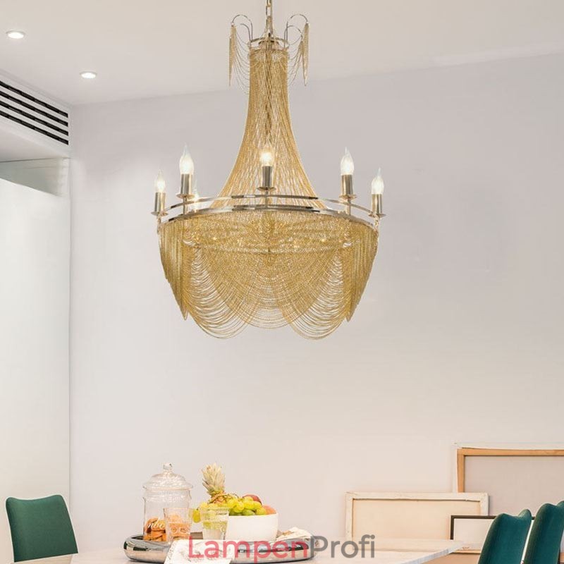 Aluminium Kette Anhänger Licht Kreative Licht Luxus Quaste Dekorative Licht Gold Silber