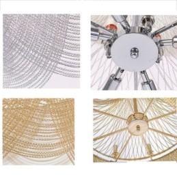 Aluminium Kette Anhänger Licht Kreative Licht Luxus Quaste Dekorative Licht Gold Silber