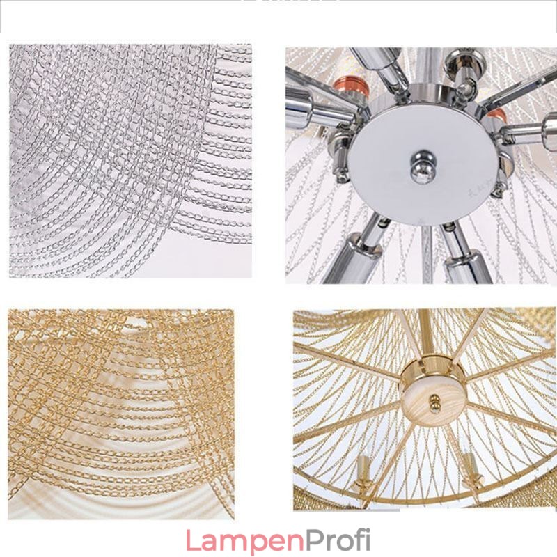 Aluminium Kette Anhänger Licht Kreative Licht Luxus Quaste Dekorative Licht Gold Silber