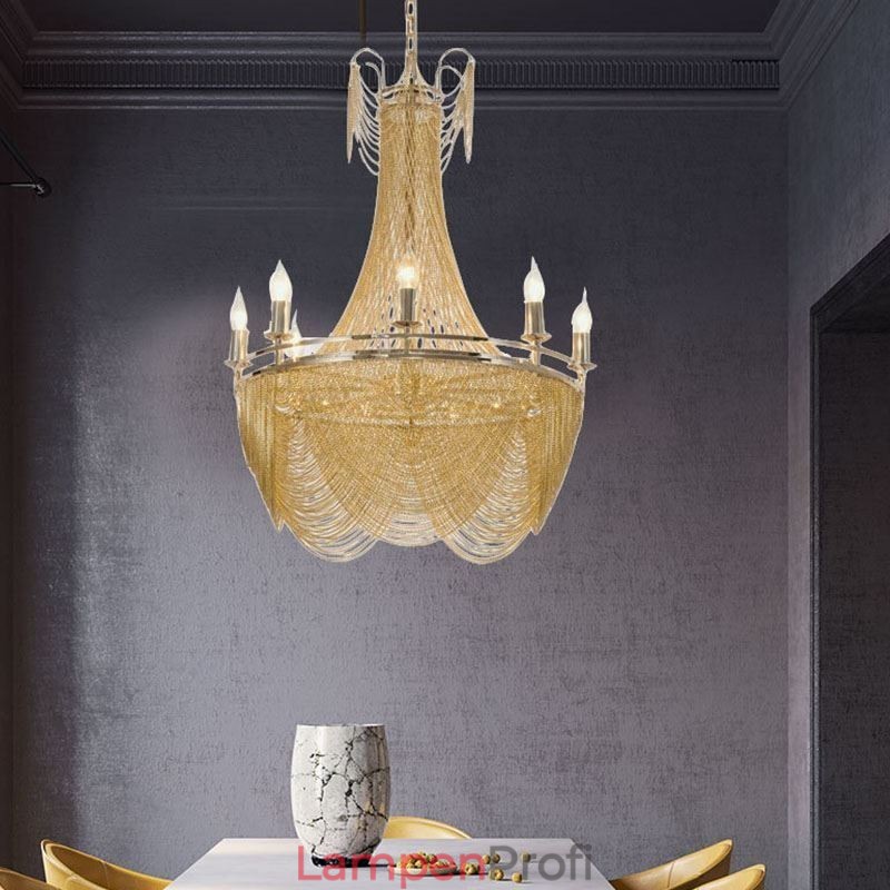 Aluminium Kette Anhänger Licht Kreative Licht Luxus Quaste Dekorative Licht Gold Silber