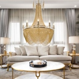 Aluminium Kette Anhänger Licht Kreative Licht Luxus Quaste Dekorative Licht Gold Silber