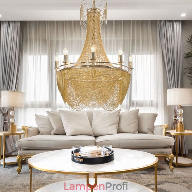 Aluminium Kette Anhänger Licht Kreative Licht Luxus Quaste Dekorative Licht Gold Silber