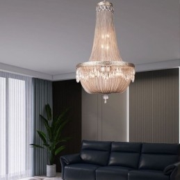 Quaste Pendelleuchte Retro American Duplex Aluminium Kette Deckenleuchte