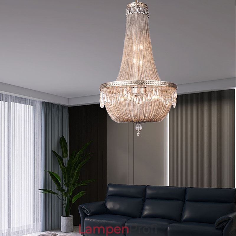 Quaste Pendelleuchte Retro American Duplex Aluminium Kette Deckenleuchte