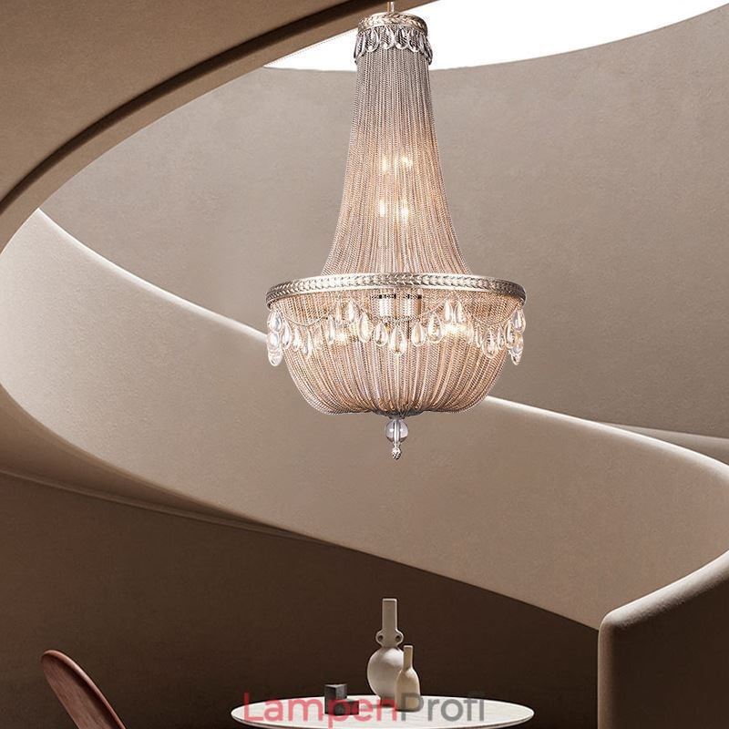 Quaste Pendelleuchte Retro American Duplex Aluminium Kette Deckenleuchte