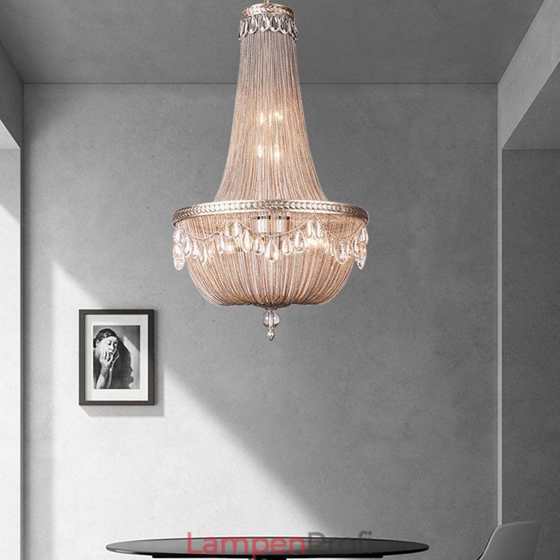 Quaste Pendelleuchte Retro American Duplex Aluminium Kette Deckenleuchte