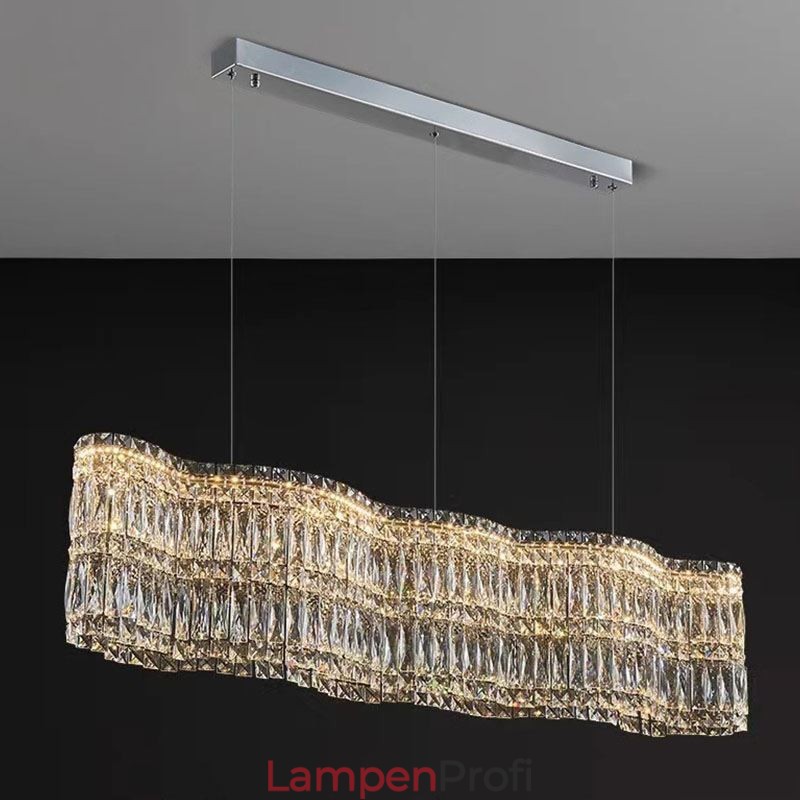 Lange Kristall Pendelleuchte Luxus Dekoration Deckenleuchte