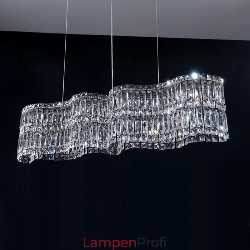 Lange Kristall Pendelleuchte Luxus Dekoration Deckenleuchte