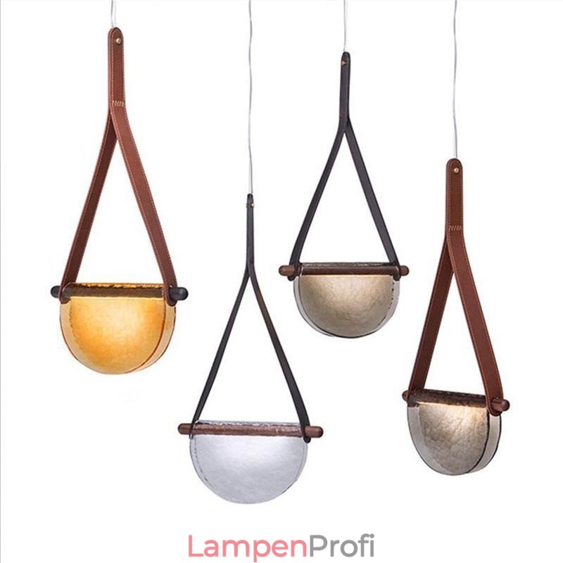 Pendelleuchte, moderne minimalistische Deckenleuchte aus Glas mit Gürtel