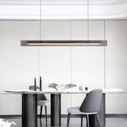 Pendelleuchte 100CM Glas Deckenleuchte Stufenlos Dimmbar Mit Fernbedienung