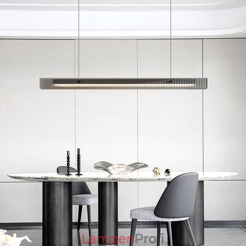 Pendelleuchte 100CM Glas Deckenleuchte Stufenlos Dimmbar Mit Fernbedienung