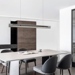 Pendelleuchte 100CM Glas Deckenleuchte Stufenlos Dimmbar Mit Fernbedienung