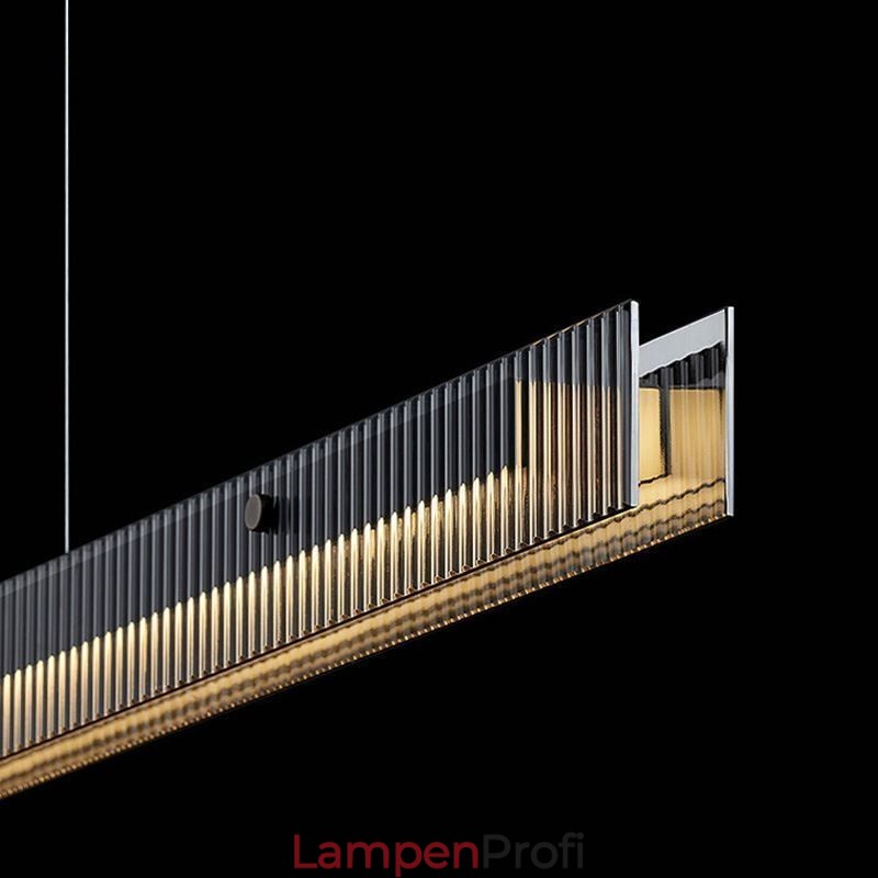 Pendelleuchte 100CM Glas Deckenleuchte Stufenlos Dimmbar Mit Fernbedienung