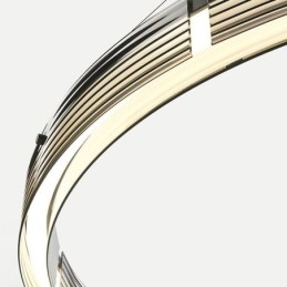 Pendelleuchte 60 80CM Kreis Glas Deckenleuchten Trichromatisches Dimmen