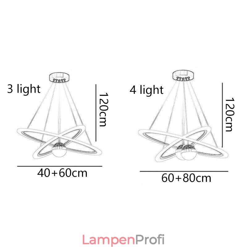 Pendelleuchte Schmiedeeisen Acryl Sternenhimmel Ring Deckenleuchte