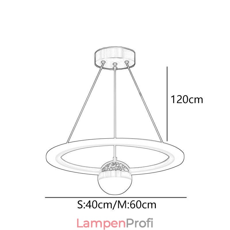 Pendelleuchte Minimalistische Schmiedeeisen Acryl Stern Ring Deckenleuchte