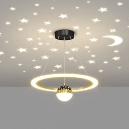 Pendelleuchte Minimalistische Schmiedeeisen Acryl Stern Ring Deckenleuchte