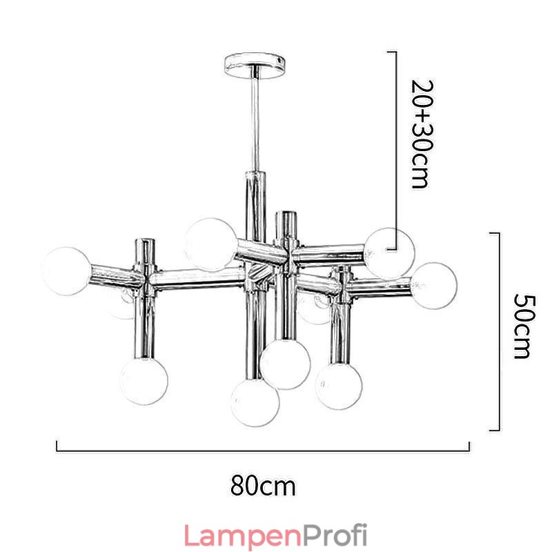 Einfache Pendelleuchte Schmiedeeisen Magic Beans Molecule Deckenleuchte