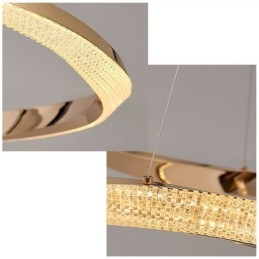 Pendelleuchte Schmiedeeisen Acryl Ring Doppelkreis Deckenleuchte