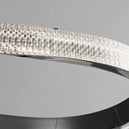 Pendelleuchte Schmiedeeisen Acryl Ring Doppelkreis Deckenleuchte