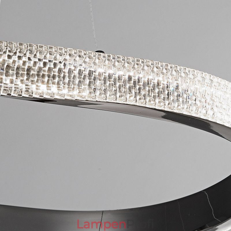 Pendelleuchte Schmiedeeisen Acryl Ring Doppelkreis Deckenleuchte