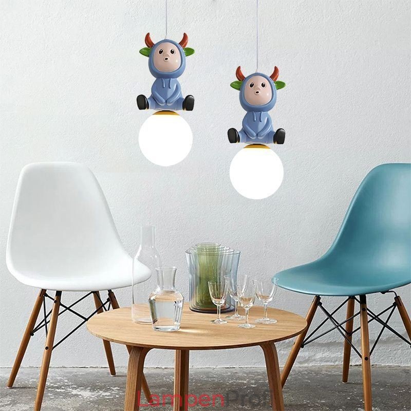 Pendelleuchte Moderne minimalistische G9 Schmiedeeisen Kaninchen Kalb Harz Deckenleuchte